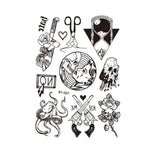 10 Stück Dunkelfluoreszierende, farbwechselnde Tier- und Blumen-Armtattoo-Aufkleber für Erwachsene, wasserfest, BY-001, BY-002, BY-003, BY-004, BY-005, BY-006, BY-007, BY-008