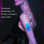 10 Stück Dunkelfluoreszierende, farbwechselnde Tier- und Blumen-Armtattoo-Aufkleber für Erwachsene, wasserfest, BY-001, BY-002, BY-003, BY-004, BY-005, BY-006, BY-007, BY-008