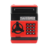 Passwort-Sparschwein, Kinder-Sparautomat, schwarz-rot, weiß-blau, weiß-rosa, Panda, rötlich-schwarz, grün, rot-schwarz