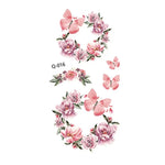 50 Stück kleine, wasserfeste Tattoo-Aufkleber mit Rosenmotiven für den Arm, Q-001, Q-002, Q-003, Q-012, Q-016, Q-017, Q-019, Q-022, Q-025, Q-029, Q-031, Q-032