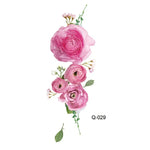 50 Stück kleine, wasserfeste Tattoo-Aufkleber mit Rosenmotiven für den Arm, Q-001, Q-002, Q-003, Q-012, Q-016, Q-017, Q-019, Q-022, Q-025, Q-029, Q-031, Q-032