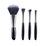 4-in-1 schwarzes Pebbles Make-up-Pinsel-Set, Lidschattenpinsel, Foundation-Pinsel, tragbarer Make-up-Pinsel, Stil:, Bloßer Pinsel
