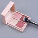 4-in-1 schwarzes Pebbles Make-up-Pinsel-Set, Lidschattenpinsel, Foundation-Pinsel, tragbarer Make-up-Pinsel, Stil:, Bloßer Pinsel
