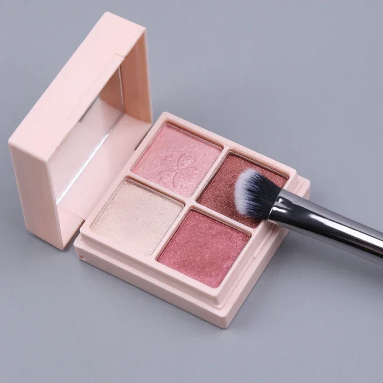 4-in-1 schwarzes Pebbles Make-up-Pinsel-Set, Lidschattenpinsel, Foundation-Pinsel, tragbarer Make-up-Pinsel, Stil:, Bloßer Pinsel