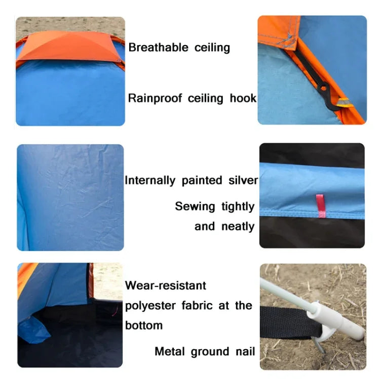 Outdoor-Camping-Strand regenfestes, sonnendichtes Zelt mit automatischem Schnellaufbau, für Einzelpersonen, für zwei Personen, für 3-4 Personen