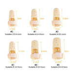 4-teiliges Set verstellbarer Fingerschienen zur Unterstützung der Finger bei Arthritis und Gelenkverletzungen, Nr. 0: 38–42 mm, Nr. 1: 42–48 mm, Nr. 2: 48–52 mm, Nr. 3: 52–55 mm, Nr. 4: 55–60 mm, Nr. 5: 60–65 mm