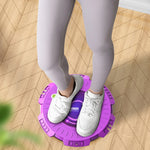 KINGZE Heim Taille Drehbrett Fitnessgerät Sport Bauch Drehmaschine, Lila, Frisches Grün, Lila + Zugseil, Frisches Grün + Zugseil