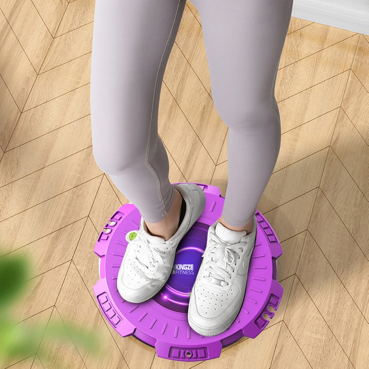 KINGZE Heim Taille Drehbrett Fitnessgerät Sport Bauch Drehmaschine, Lila, Frisches Grün, Lila + Zugseil, Frisches Grün + Zugseil