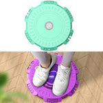 KINGZE Heim Taille Drehbrett Fitnessgerät Sport Bauch Drehmaschine, Lila, Frisches Grün, Lila + Zugseil, Frisches Grün + Zugseil