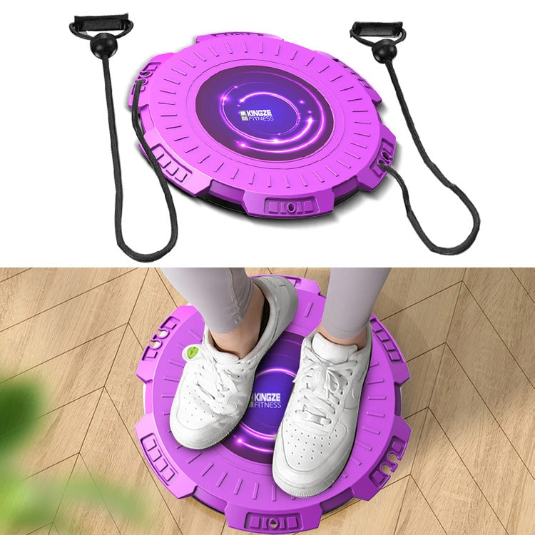 KINGZE Heim Taille Drehbrett Fitnessgerät Sport Bauch Drehmaschine, Lila, Frisches Grün, Lila + Zugseil, Frisches Grün + Zugseil