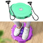 KINGZE Heim Taille Drehbrett Fitnessgerät Sport Bauch Drehmaschine, Lila, Frisches Grün, Lila + Zugseil, Frisches Grün + Zugseil