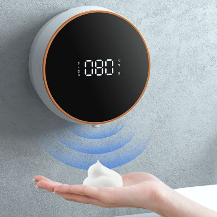 W1 Wandmontierter intelligenter Infrarot-Sensor-USB-Ladeschaumseifenspender, Weiß, Schwarz