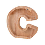 Spardose aus Holz mit englischem Alphabet und transparentem Acrylfenster