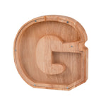 Spardose aus Holz mit englischem Alphabet und transparentem Acrylfenster