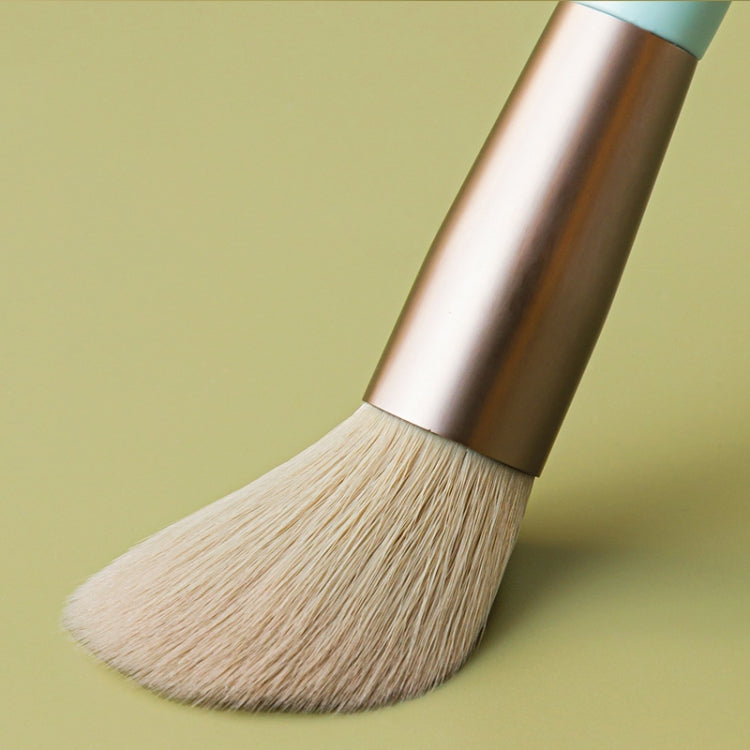 8-in-1 Mini-Make-up-Pinselset mit Holzgriff, tragbarer Puderpinsel
