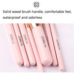 ZOREYA ZS744 7-in-1 Make-up-Pinselset, Beauty-Tools, Pinsel, Rosa + Tasche, Schwarz + Tasche, Rosa + Metallbox, Schwarz + Metallbox