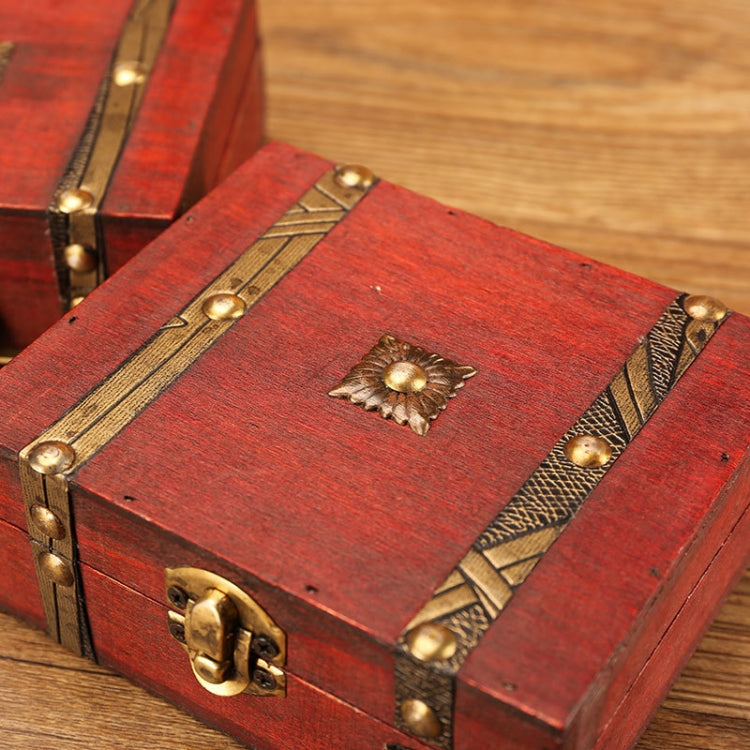 Antiker Holz-Doppelgürtel-Schmuckkasten，Spezifikation：, Original Schnalle, Mit Zahlenschloss