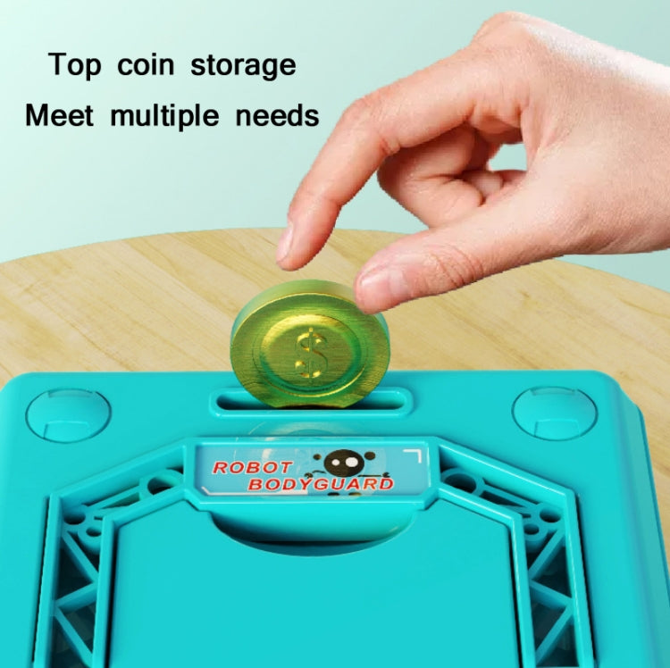 Kinder Cartoon Simulation Gesicht Fingerabdruck Musik Chinesisch Britisch Schalter Sparschwein, Spezifikation:, Batterie (Blau), Batterie (Pink)