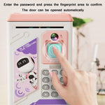 Kinder Cartoon Simulation Gesicht Fingerabdruck Musik Chinesisch Britisch Schalter Sparschwein, Spezifikation:, Batterie (Blau), Batterie (Pink)