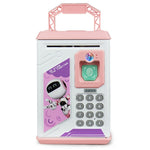 Kinder Cartoon Simulation Gesicht Fingerabdruck Musik Chinesisch Britisch Schalter Sparschwein, Spezifikation:, Batterie (Blau), Batterie (Pink)