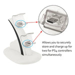 IPLAY LED Micro Dual Controller Holder Charger 2 LED Micro USB Handle Fast Charging Dock Station Stand Charger for PS4 Controller, For Xbox One Controller