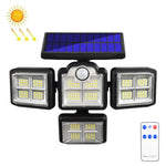 TG-TY085 Solar 4-Kopf drehbare Wandleuchte mit Fernbedienung, Körpersensor, wasserdicht, Außenbereich, Gartenlampe, Stil:, 192 LED integriert, 198 LED integriert, 192 COB integriert, 198 COB integriert, 192 LED getrennt, 198 LED getrennt, 192 COB getrennt