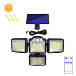 TG-TY085 Solar 4-Kopf drehbare Wandleuchte mit Fernbedienung, Körpersensor, wasserdicht, Außenbereich, Gartenlampe, Stil:, 192 LED integriert, 198 LED integriert, 192 COB integriert, 198 COB integriert, 192 LED getrennt, 198 LED getrennt, 192 COB getrennt