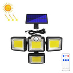 TG-TY085 Solar 4-Kopf drehbare Wandleuchte mit Fernbedienung, Körpersensor, wasserdicht, Außenbereich, Gartenlampe, Stil:, 192 LED integriert, 198 LED integriert, 192 COB integriert, 198 COB integriert, 192 LED getrennt, 198 LED getrennt, 192 COB getrennt