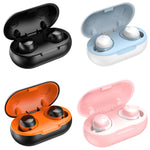 TWS-22 Bluetooth 5.0 In-Ear Sport Wasserdicht Geräuschunterdrückung Touch-Steuerung Mini-Kopfhörer, Schwarz, Weiß, Orange, Pink