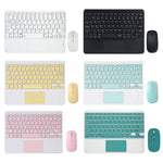 871 9,7 Zoll Tragbare kabellose Bluetooth-Tastatur mit Touchscreen iPad + Maus-Set für iPad, Pink + Maus, Mintgrün + Maus, Grün + Maus, Gelb + Maus, Weiß + Maus, Schwarz + Maus