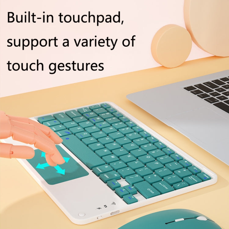 871 9,7 Zoll Tragbare kabellose Bluetooth-Tastatur mit Touchscreen iPad + Maus-Set für iPad, Pink + Maus, Mintgrün + Maus, Grün + Maus, Gelb + Maus, Weiß + Maus, Schwarz + Maus