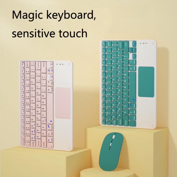 871 9,7 Zoll Tragbare kabellose Bluetooth-Tastatur mit Touchscreen iPad + Maus-Set für iPad, Pink + Maus, Mintgrün + Maus, Grün + Maus, Gelb + Maus, Weiß + Maus, Schwarz + Maus