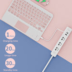 871 9,7 Zoll Tragbare kabellose Bluetooth-Tastatur mit Touchscreen iPad + Maus-Set für iPad, Pink + Maus, Mintgrün + Maus, Grün + Maus, Gelb + Maus, Weiß + Maus, Schwarz + Maus