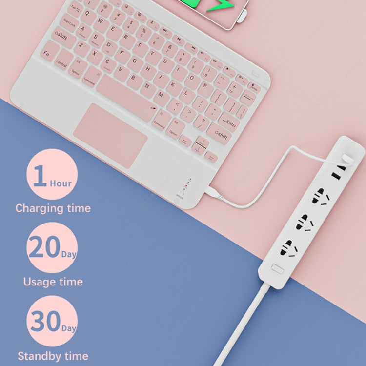 871 9,7 Zoll Tragbare kabellose Bluetooth-Tastatur mit Touchscreen iPad + Maus-Set für iPad, Pink + Maus, Mintgrün + Maus, Grün + Maus, Gelb + Maus, Weiß + Maus, Schwarz + Maus