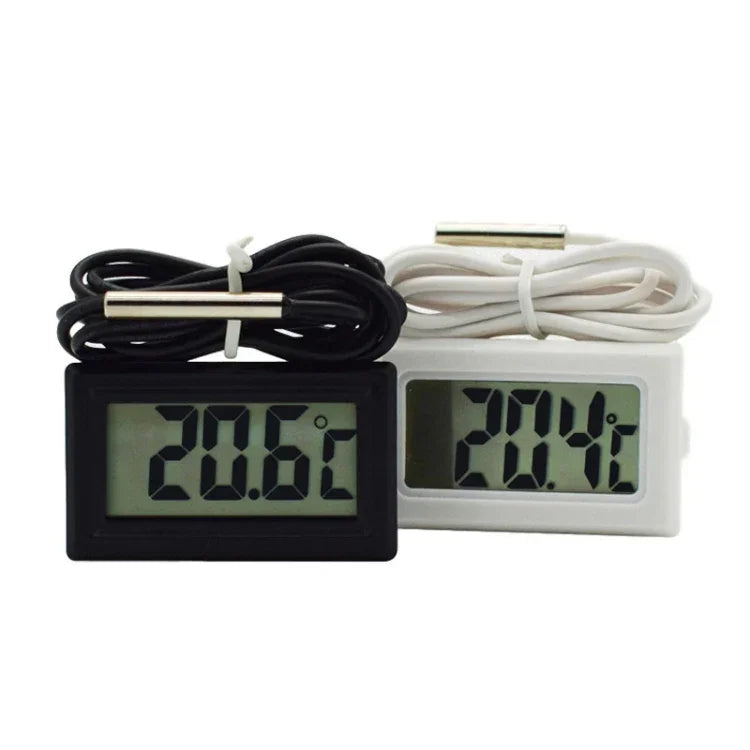 Digitales Fischbecken-Thermometer, wasserdichte Sonde, elektronisches Messthermometer, Kabellänge: 5 m (Schwarz), 1 m (Schwarz), 1 m (Weiß), 2 m (Schwarz), 2 m (Weiß), 5 m (Schwarz)