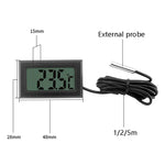 Digitales Fischbecken-Thermometer, wasserdichte Sonde, elektronisches Messthermometer, Kabellänge: 5 m (Schwarz), 1 m (Schwarz), 1 m (Weiß), 2 m (Schwarz), 2 m (Weiß), 5 m (Schwarz)