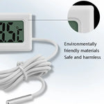 Digitales Fischbecken-Thermometer, wasserdichte Sonde, elektronisches Messthermometer, Kabellänge: 5 m (Schwarz), 1 m (Schwarz), 1 m (Weiß), 2 m (Schwarz), 2 m (Weiß), 5 m (Schwarz)