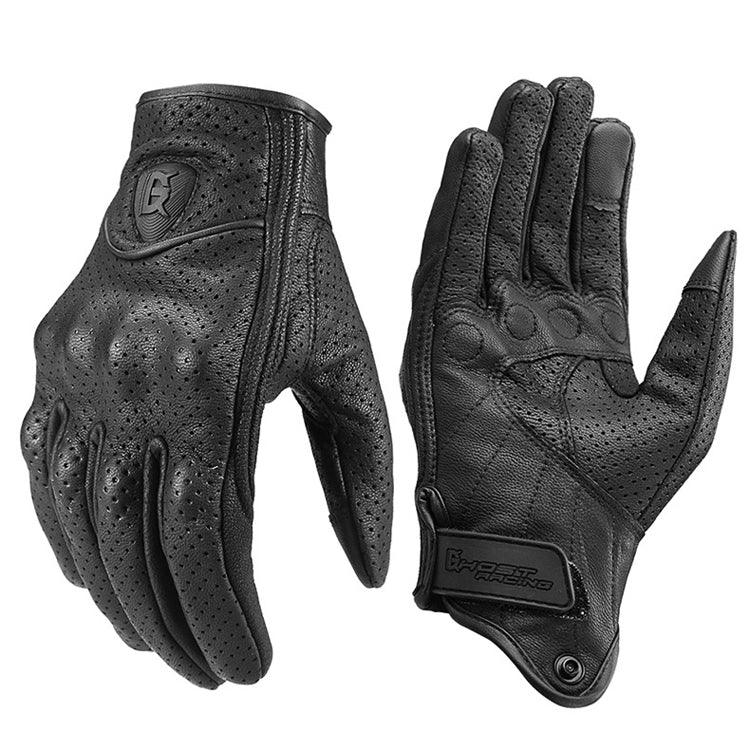 GHOST RACING GR-ST06 Breathable Touch Screen Motorcycle Riding Leather Gloves Anti-Fall Locomotive Gloves, M, L, XL