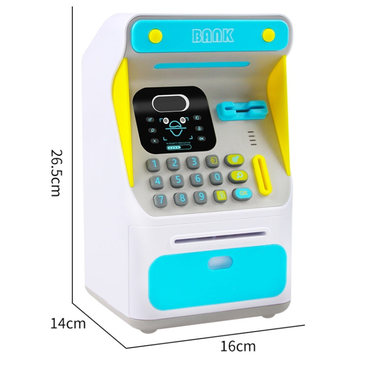 8010 Simulierter Gesichtserkennungs-Geldautomat Spardose Passwort Automatisch rollendes Geld Safe Spardose,Stil:, Rosa, Blau, Wiederaufladbare Version Rosa, Wiederaufladbare Version Blau