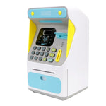 8010 Simulierter Gesichtserkennungs-Geldautomat Spardose Passwort Automatisch rollendes Geld Safe Spardose,Stil:, Rosa, Blau, Wiederaufladbare Version Rosa, Wiederaufladbare Version Blau