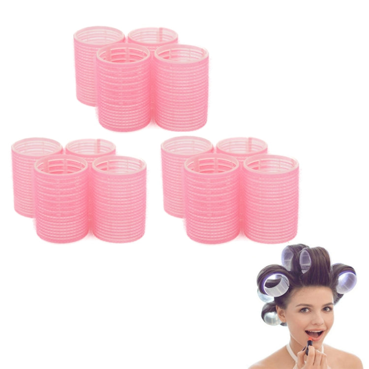 12 STK./Set Selbstklebender Lockenstab, Haarkern, Flauschiges Friseurwerkzeug, zufällige Farblieferung, 63x44mm, 63x32mm, 63x40mm, 63x24mm, 63x36mm, 63x48mm, 63x28mm
