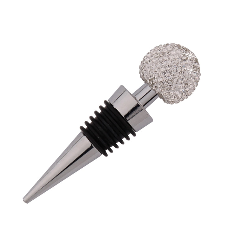 Weinstopfen Kristallkugel Rotwein, Diamant Zinklegierung Metall Weinkorken luftdicht, Weiß, Rosa, Großes Rot, Schwarz, Glänzendes Schwarz, AB, Seeblau