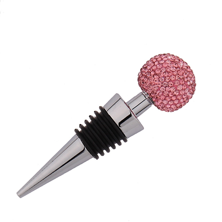 Weinstopfen Kristallkugel Rotwein, Diamant Zinklegierung Metall Weinkorken luftdicht, Weiß, Rosa, Großes Rot, Schwarz, Glänzendes Schwarz, AB, Seeblau