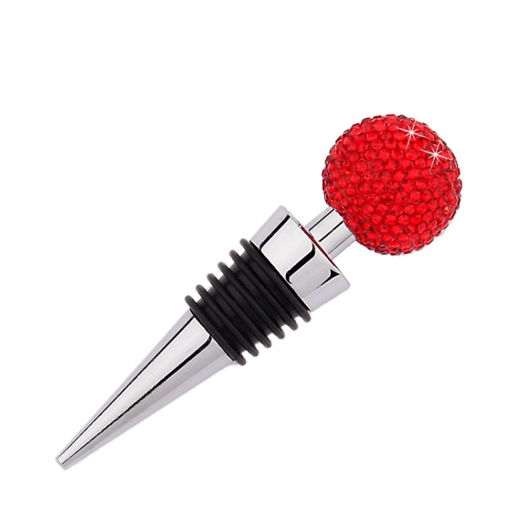 Weinstopfen Kristallkugel Rotwein, Diamant Zinklegierung Metall Weinkorken luftdicht, Weiß, Rosa, Großes Rot, Schwarz, Glänzendes Schwarz, AB, Seeblau