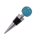 Weinstopfen Kristallkugel Rotwein, Diamant Zinklegierung Metall Weinkorken luftdicht, Weiß, Rosa, Großes Rot, Schwarz, Glänzendes Schwarz, AB, Seeblau