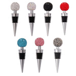 Weinstopfen Kristallkugel Rotwein, Diamant Zinklegierung Metall Weinkorken luftdicht, Weiß, Rosa, Großes Rot, Schwarz, Glänzendes Schwarz, AB, Seeblau