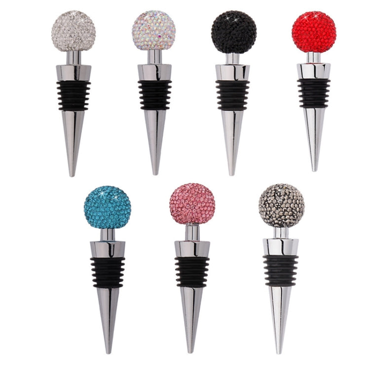 Weinstopfen Kristallkugel Rotwein, Diamant Zinklegierung Metall Weinkorken luftdicht, Weiß, Rosa, Großes Rot, Schwarz, Glänzendes Schwarz, AB, Seeblau