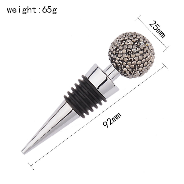 Weinstopfen Kristallkugel Rotwein, Diamant Zinklegierung Metall Weinkorken luftdicht, Weiß, Rosa, Großes Rot, Schwarz, Glänzendes Schwarz, AB, Seeblau
