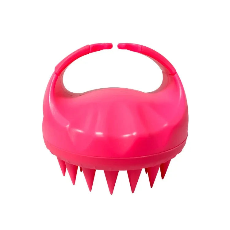 Runde Haarwaschbürste aus Silikon, Nass- und Trockenbürste, Mehrzweck-Massagebürste, Pink, Lila, Grün, Schwarz, Blau, Rot, Gelb, Grau