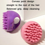 Runde Haarwaschbürste aus Silikon, Nass- und Trockenbürste, Mehrzweck-Massagebürste, Pink, Lila, Grün, Schwarz, Blau, Rot, Gelb, Grau